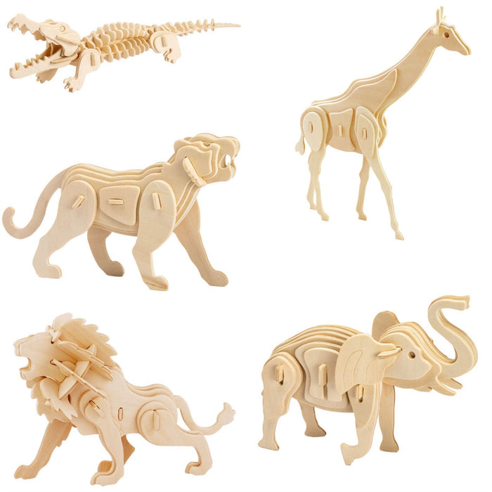 Robotime Rolife Zoo Amimals Building Kit 5 Pack