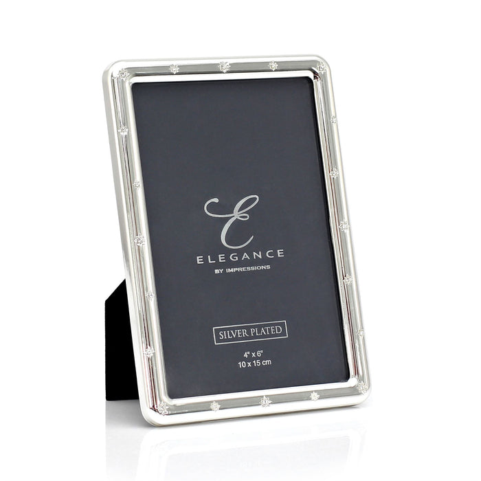 Elegance by Impressions Silver Plated Diamante Photo Frame