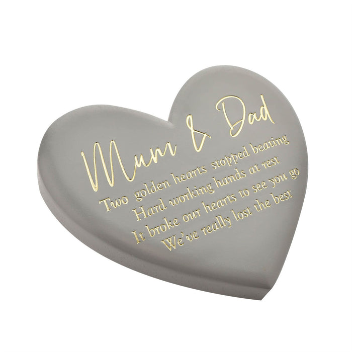 Thoughts of You Memorial Graveside Heart Plaque - Couple