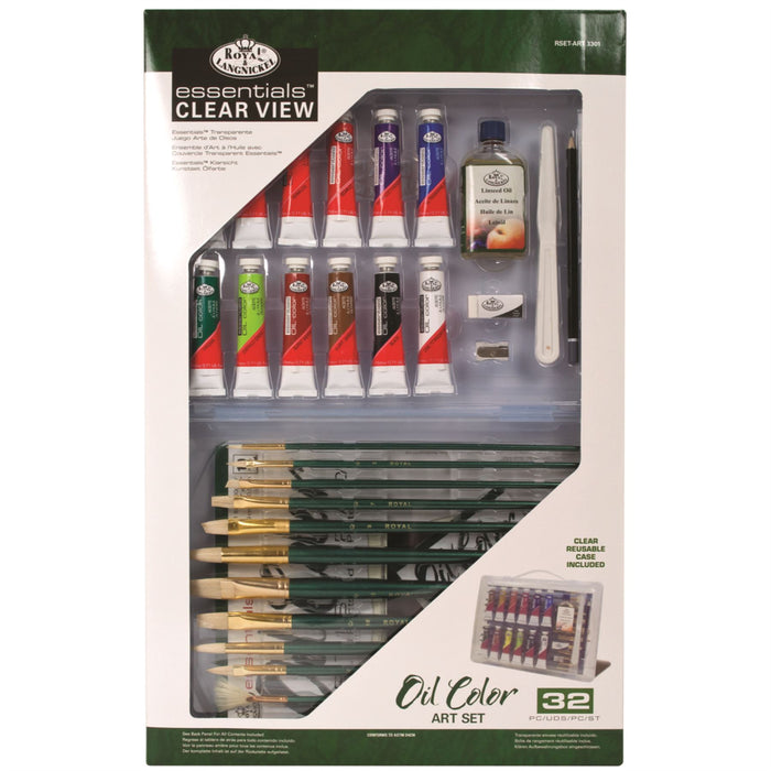 Royal & Langnickel Open Clear Case Art Sets with Storage Case