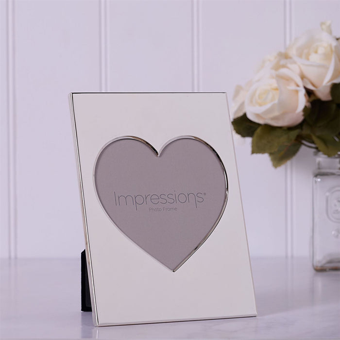 Impressions Heart Aperture Metal Plated Frame