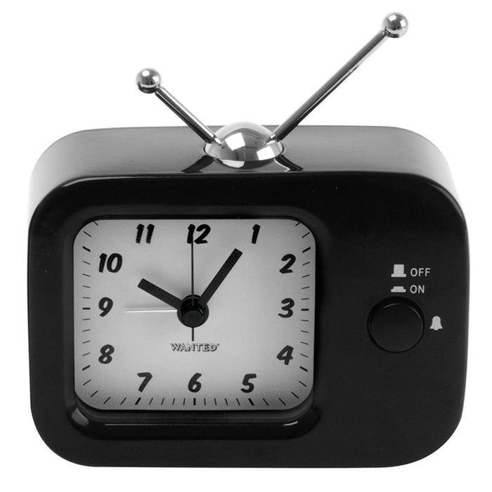 Silly Gifts Retro Style Television / TV Black Metal Alarm Clock