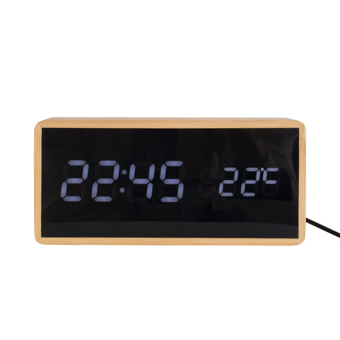 Karlsson Tube Bamboo Alarm Clock