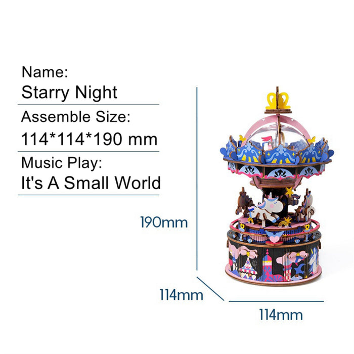 Robotime Rolife Starry Night Music Box Building Kit