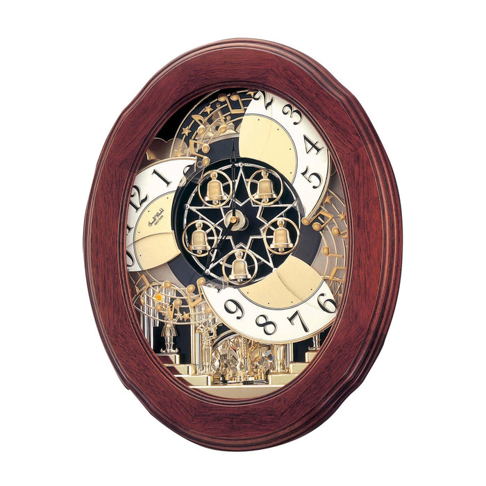 Rhythm Magic Motion Wooden Clock