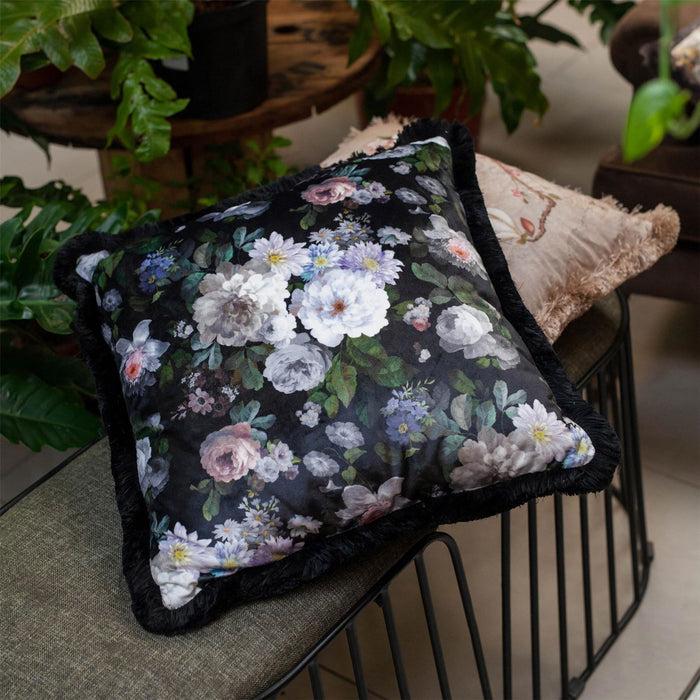 Ada Wall Black Flower Cushion
