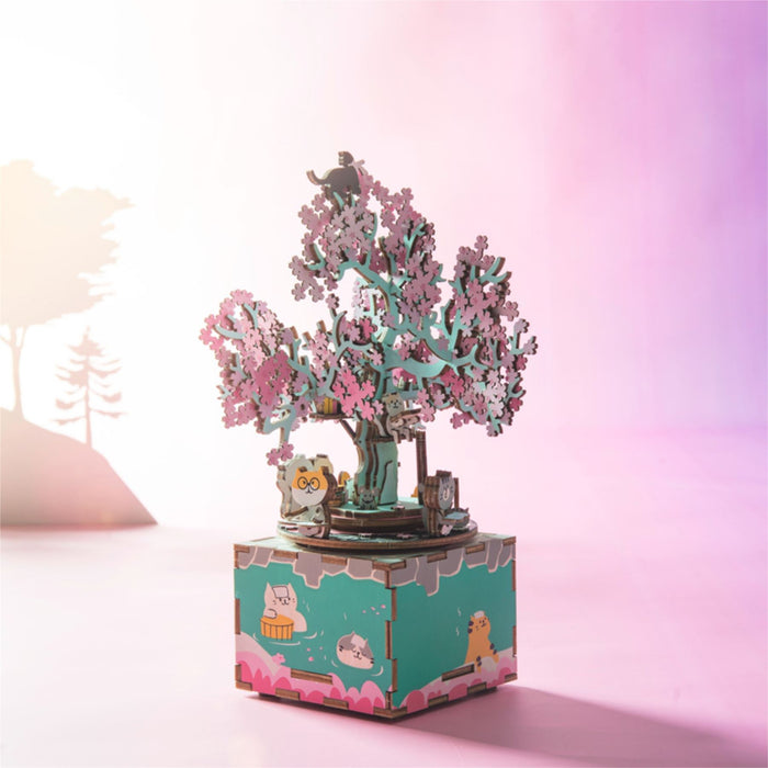 Robotime Rolife Cherry Blossom Tree Music Box Building Kit