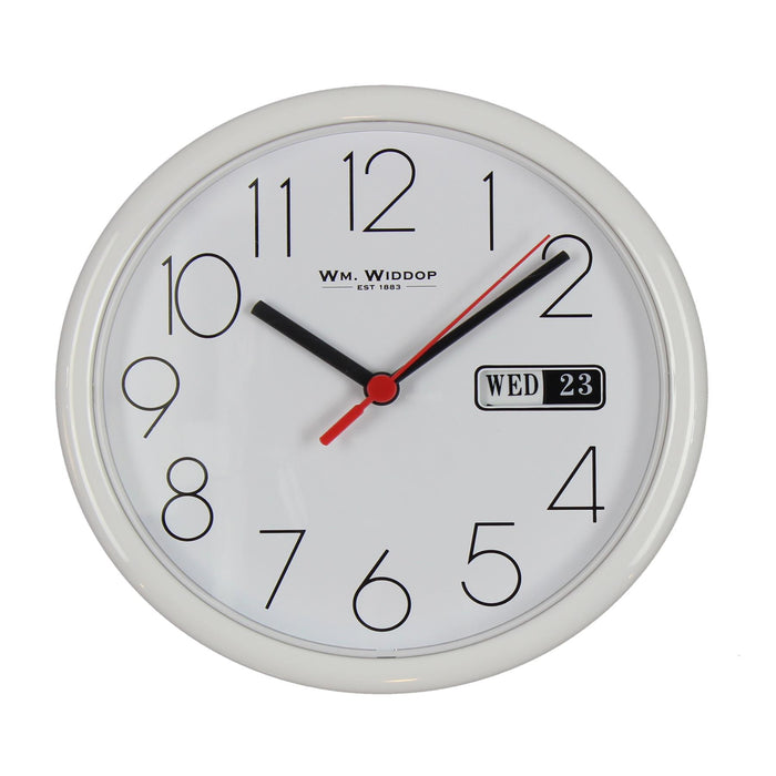 Wm.Widdop 21.5cm Day Date Wall Clock