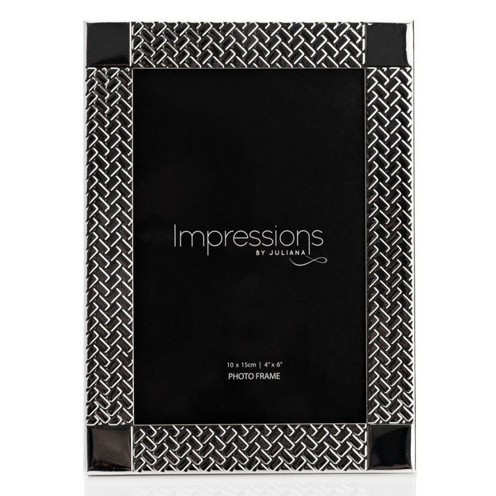 Impressions Woven Pattern Silverplated Frame