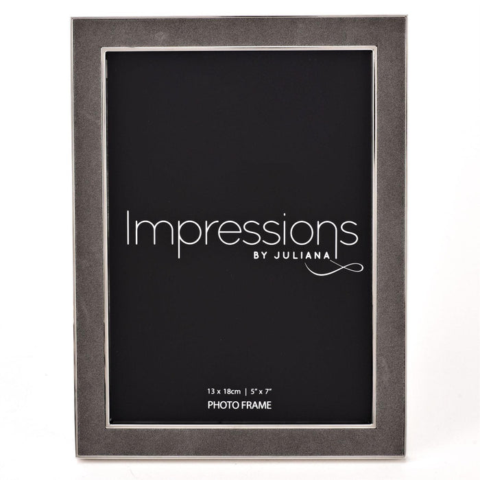 Impressions Grey Velvet Photo Frame